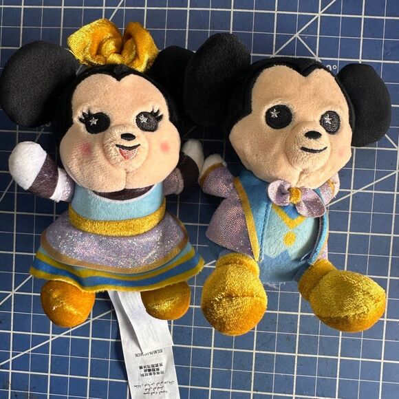 Disney World 50th Anniversary WISHABLE mini plush MICKEY MINNIE MOUSE collectibl - Picture 1 of 1
